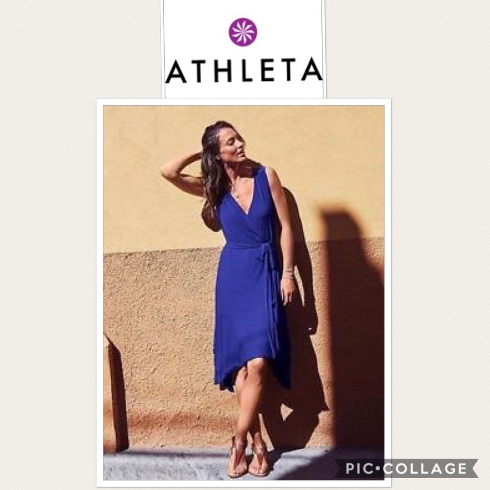 Athleta “Windward wrap” dress.